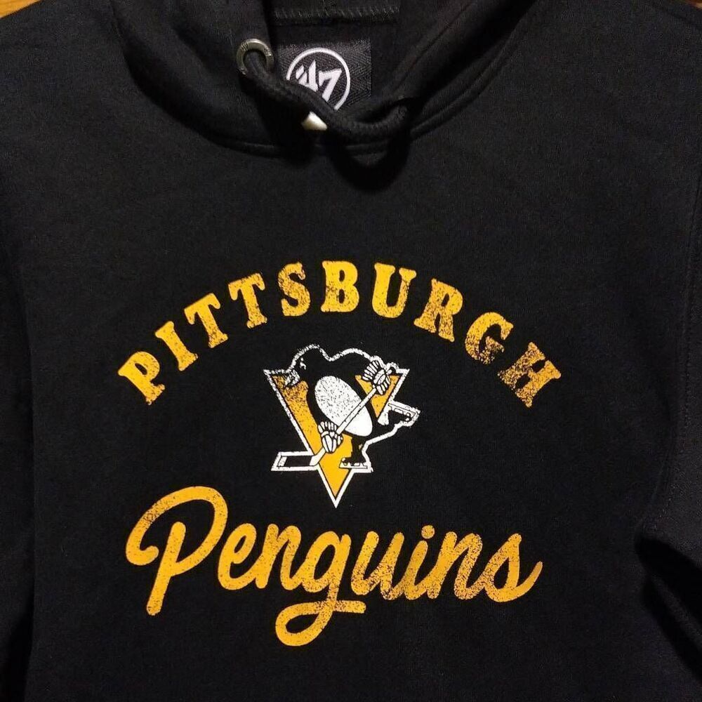 NHL Pittsburgh Penguins Hoodie by '47 Men's Black Kangaroo Pocket